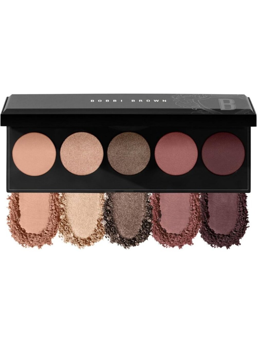 5-Shade Matte & Metallic Neutral Eyeshadow Palette for All Skin Tones - Richly